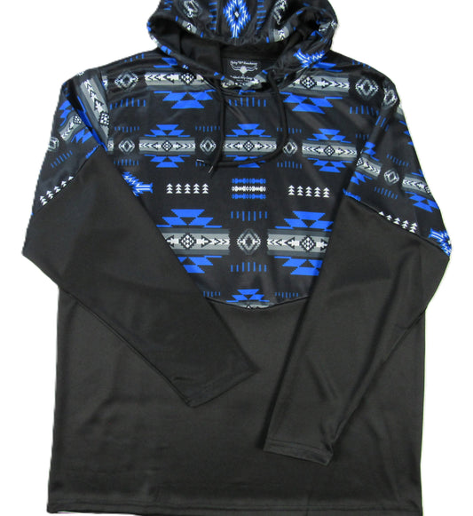 Flying R Ranchwear - Performance Thermal Hoodie - Southwest Print - Royal