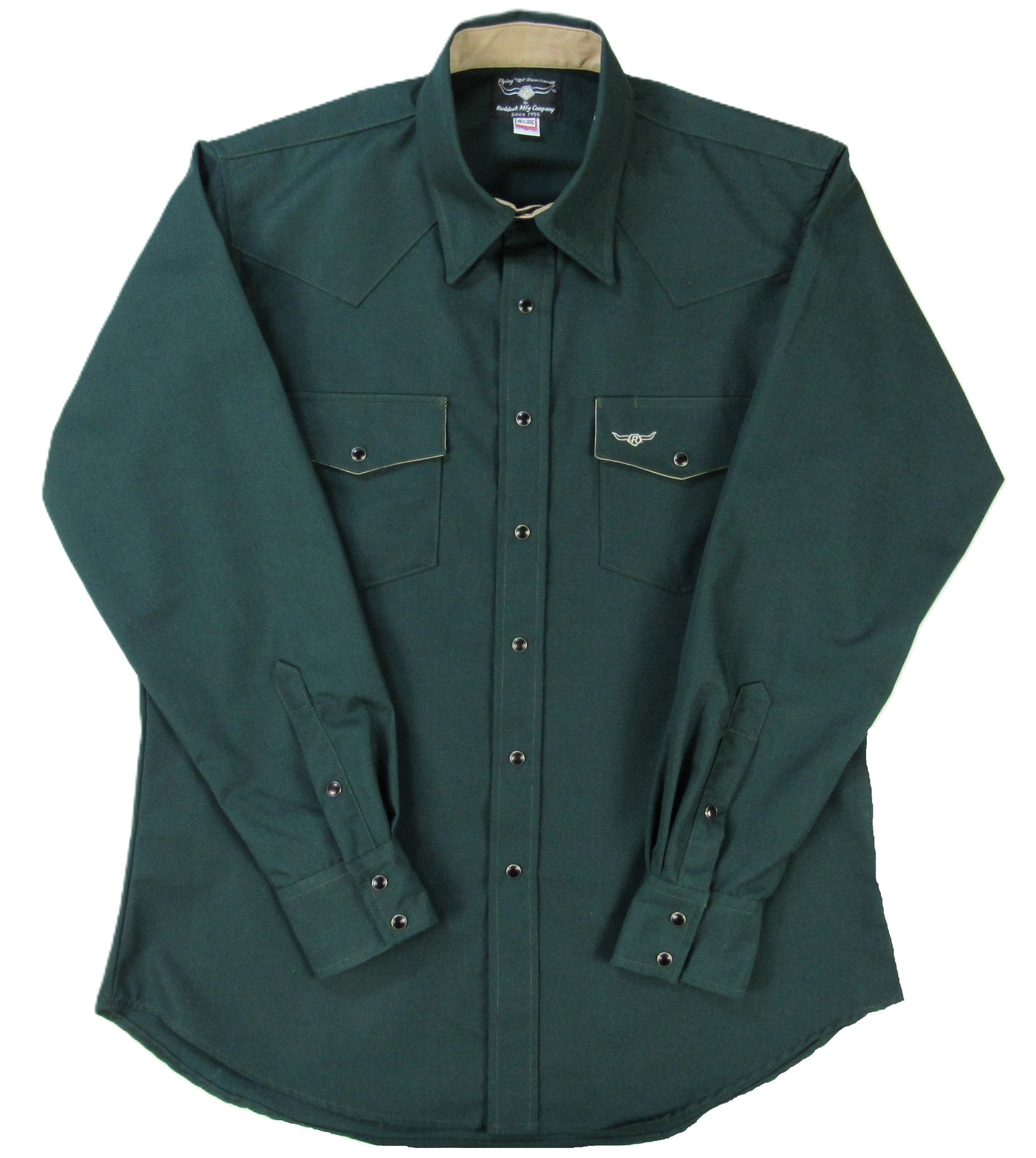 Flying R Ranchwear - Amarillo Ripstop - Spruce Green - Long Sleeve - Snaps