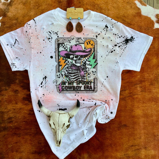 Distressed Spooky Cowboy Era Western Tee