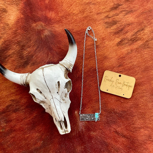 Thunder Stone Bar Necklace