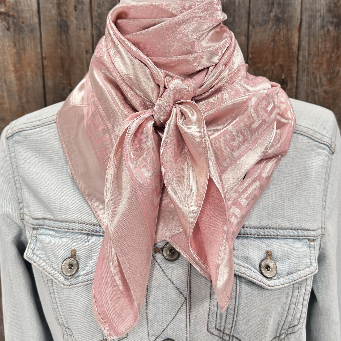 35X35" Blush Jacquard Wild Rag / Scarf WR4010
