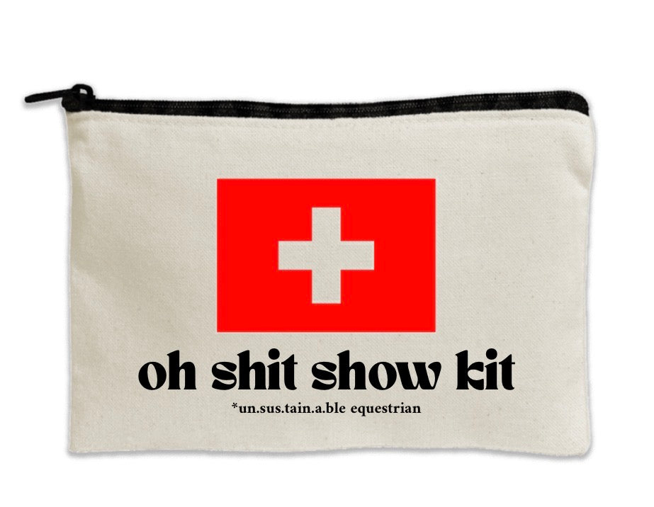 Travel Canvas Zipper Pouch - 8.5" x 11" - Oh Sh*t Kit