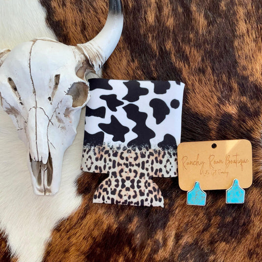 Cow Leopard Print Regular Koozie