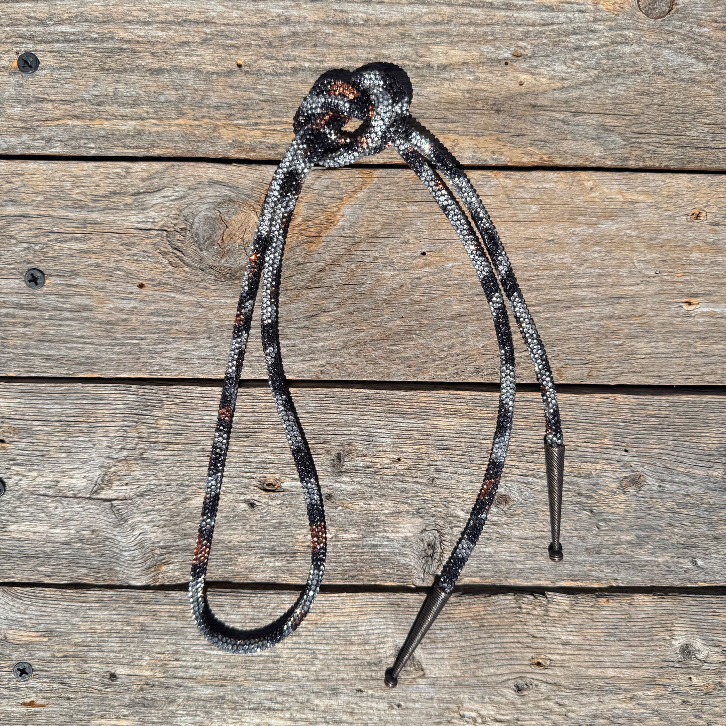 Cheetah Rhinestone Western Bolo Tie #BT109