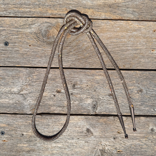 Champagne Rhinestone Western Bolo Tie #BT116