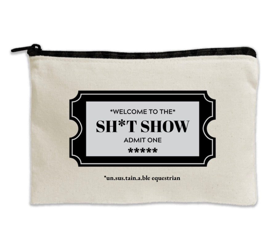 Travel Canvas Zipper Pouch - 8.5" x 11" - Sh*t Show