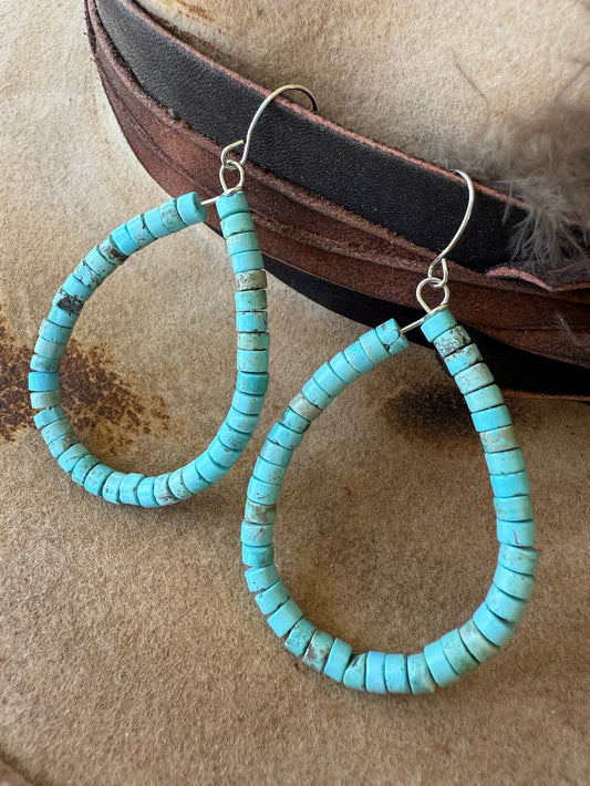 Turquoise Hoop Earrings