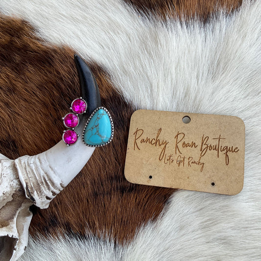Stone Cuff Western Ring