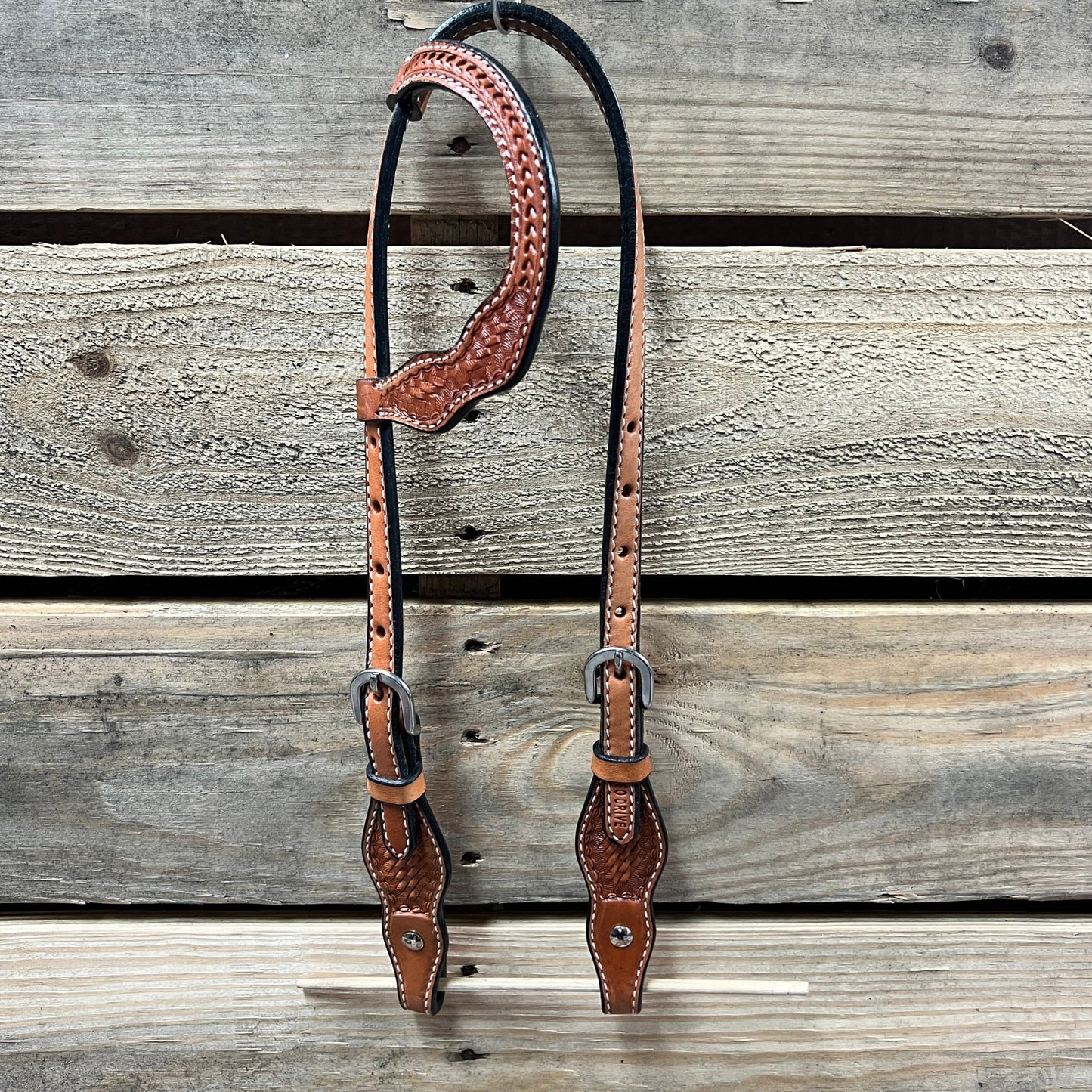 Light Oil Cob - Gag One Ear Headstall / Bridle- Short Cheeks