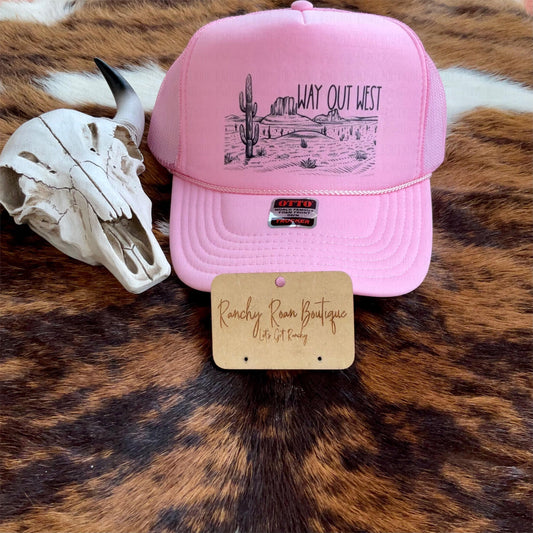 Way Out West Western Foam Trucker Hat