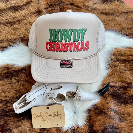 Howdy Christmas Western Foam Trucker Hat