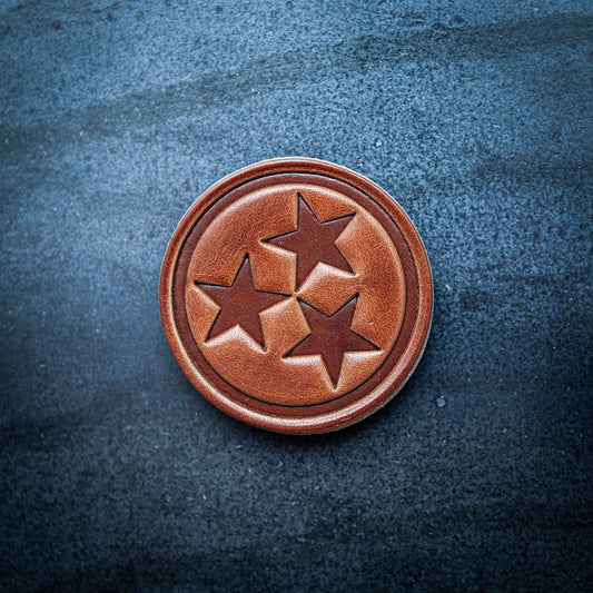 Tennessee Tristar Leather Magnet Circle Style