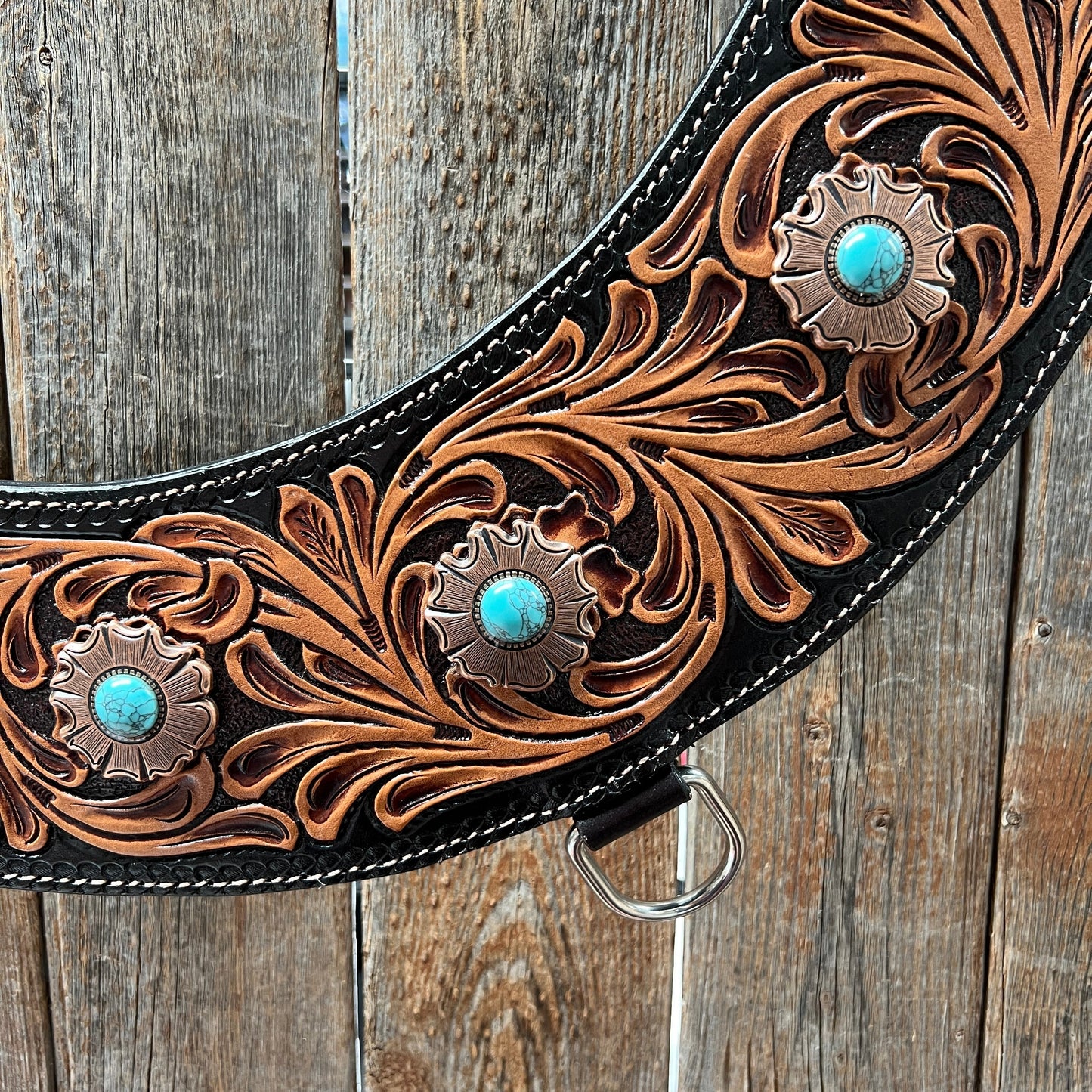 Floral Tripping Copper Turquoise Collar #TRIP4