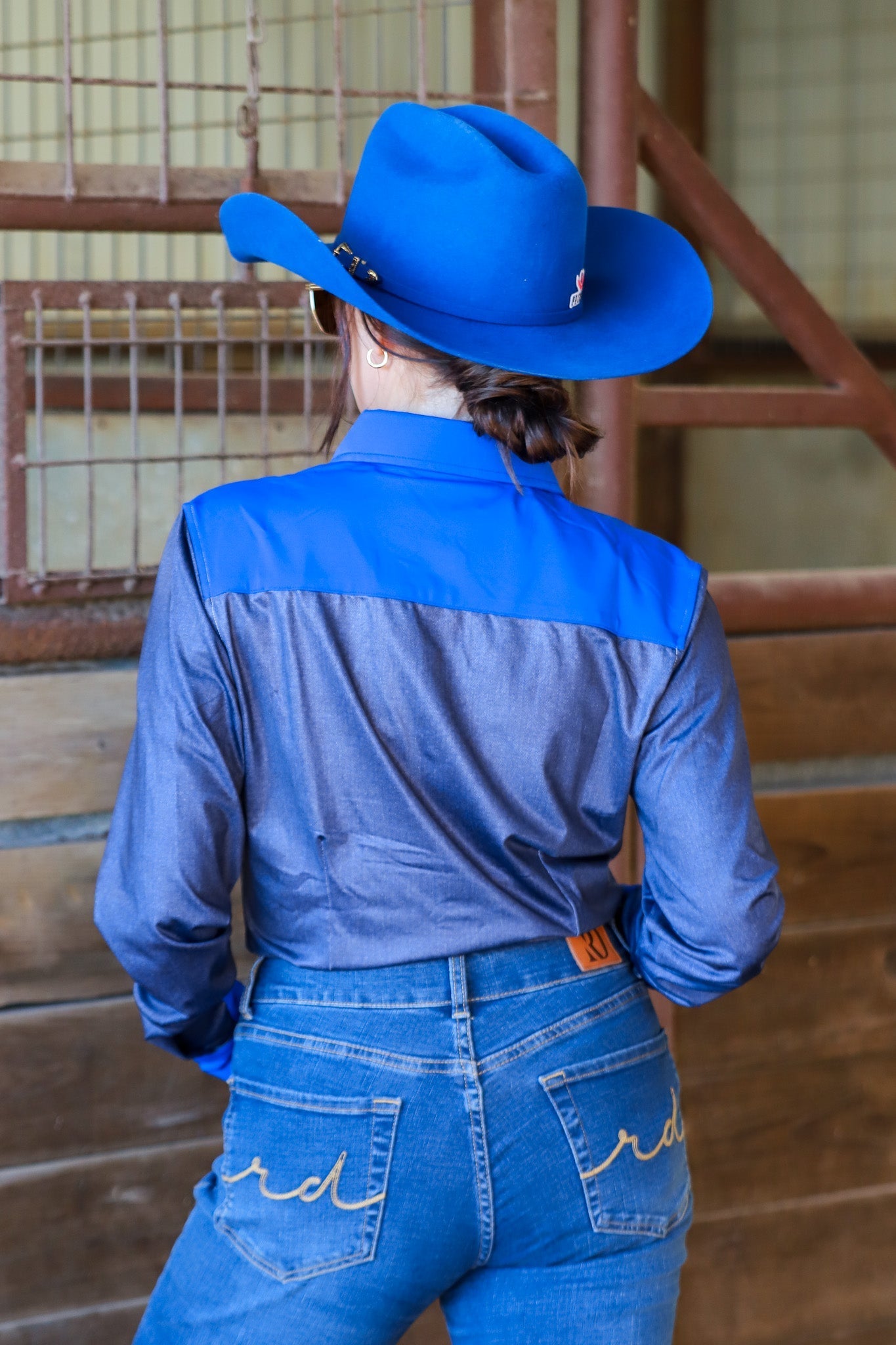 DENIM & ROYAL BLUE PERFORMANCE RODEO SHIRT