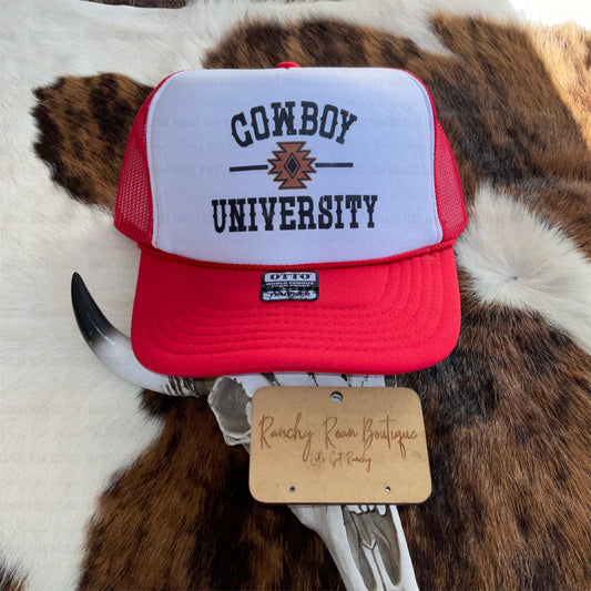 Cowboy University Western Foam Trucker Hat
