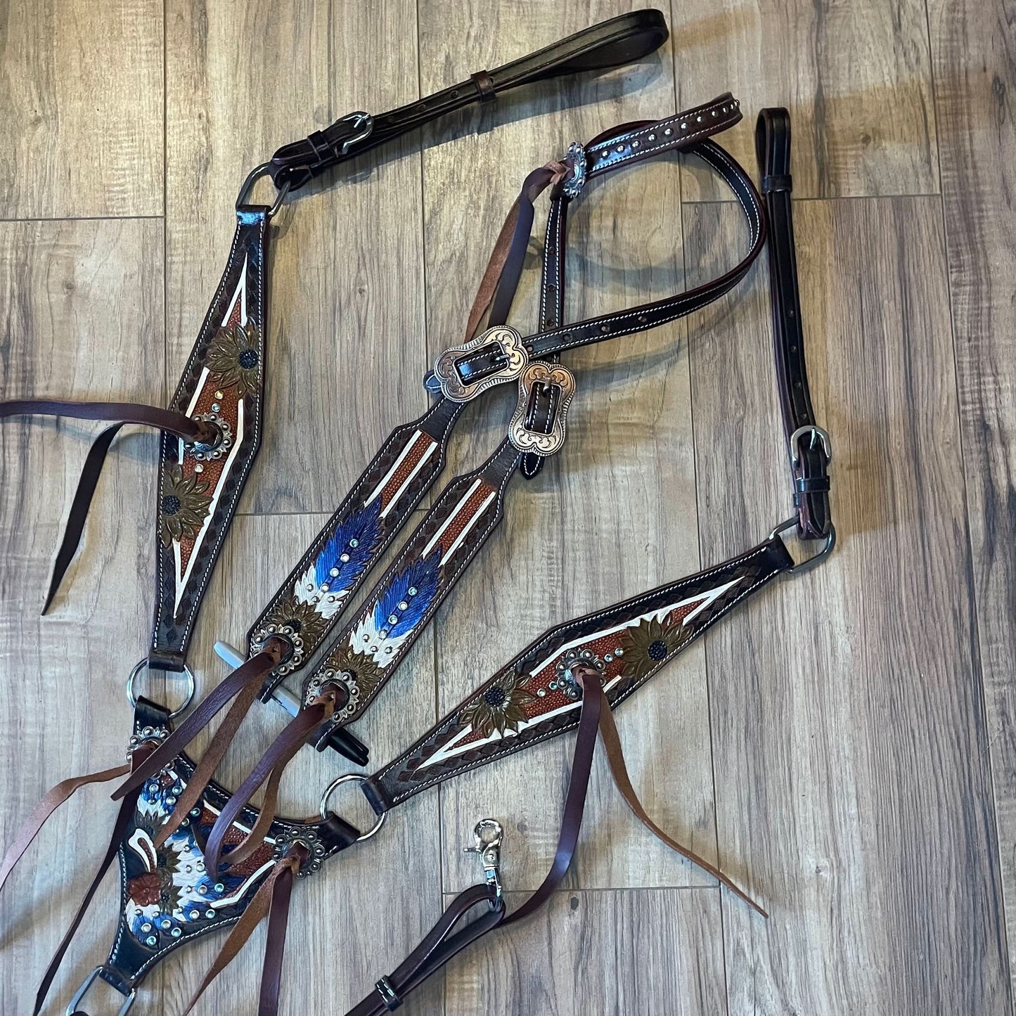 Made to order| Boho inspired Western tack set| barrel racing tack sets| Headstall (BHT051)