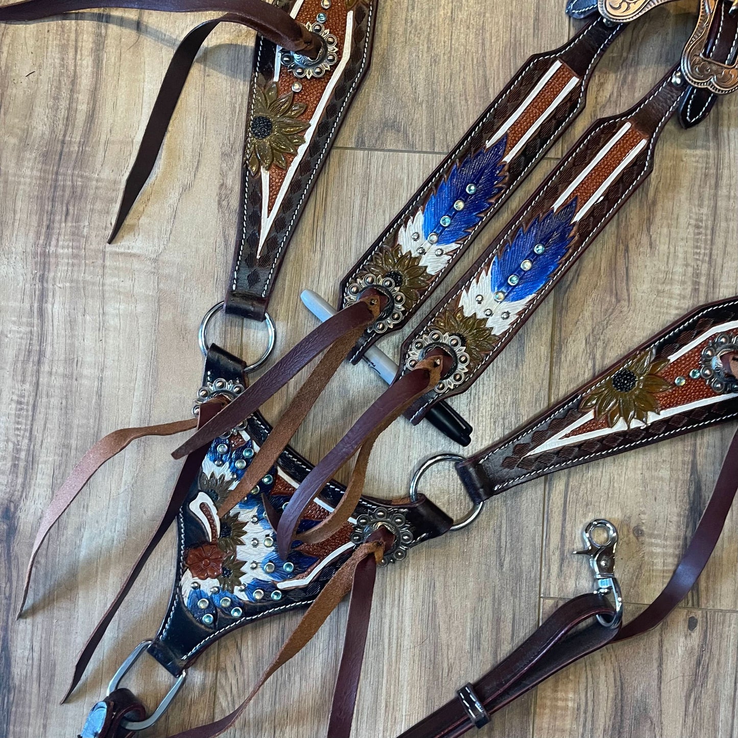 Made to order| Boho inspired Western tack set| barrel racing tack sets| Headstall (BHT051)