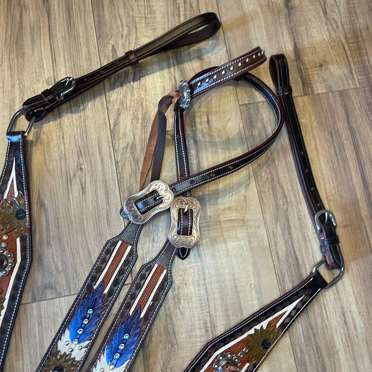 Made to order| Boho inspired Western tack set| barrel racing tack sets| Headstall (BHT051)