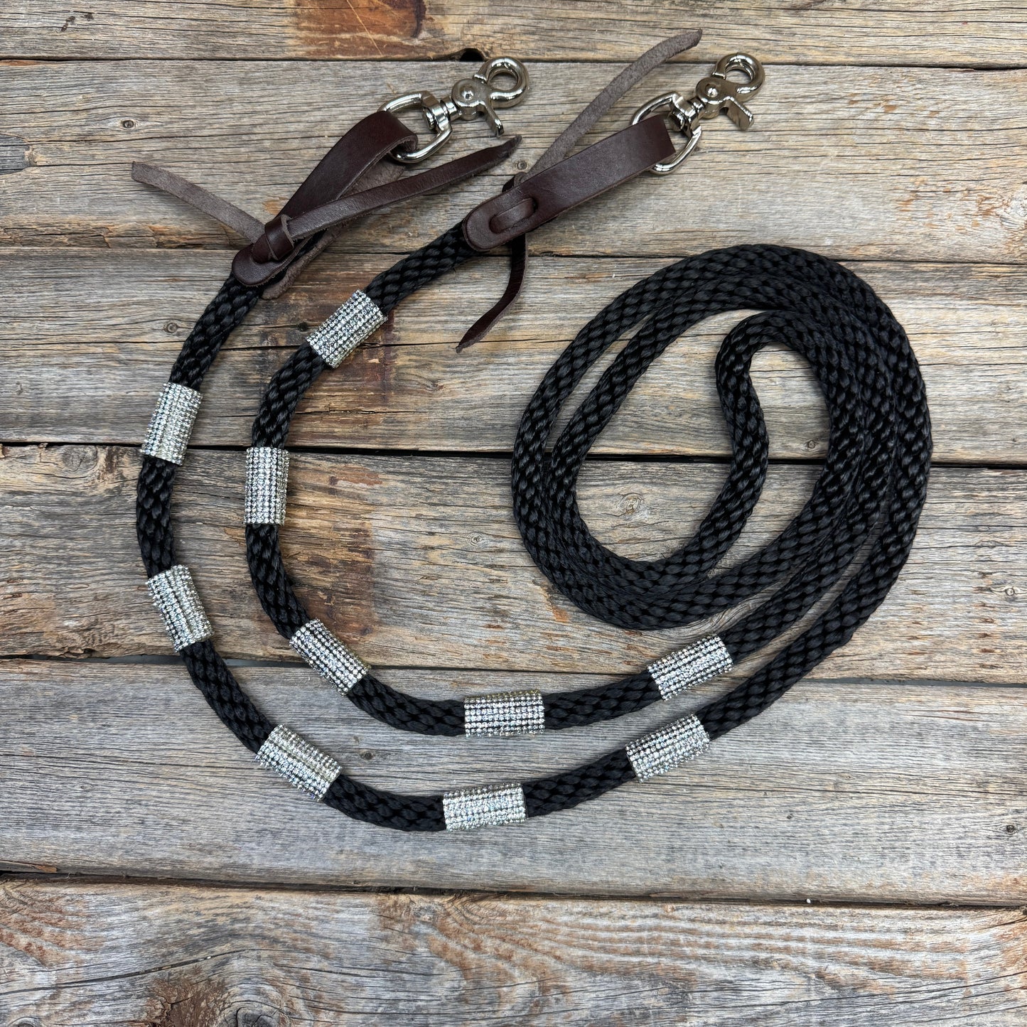 Rhinestone Nylon Barrel Racing Reins #AHE100