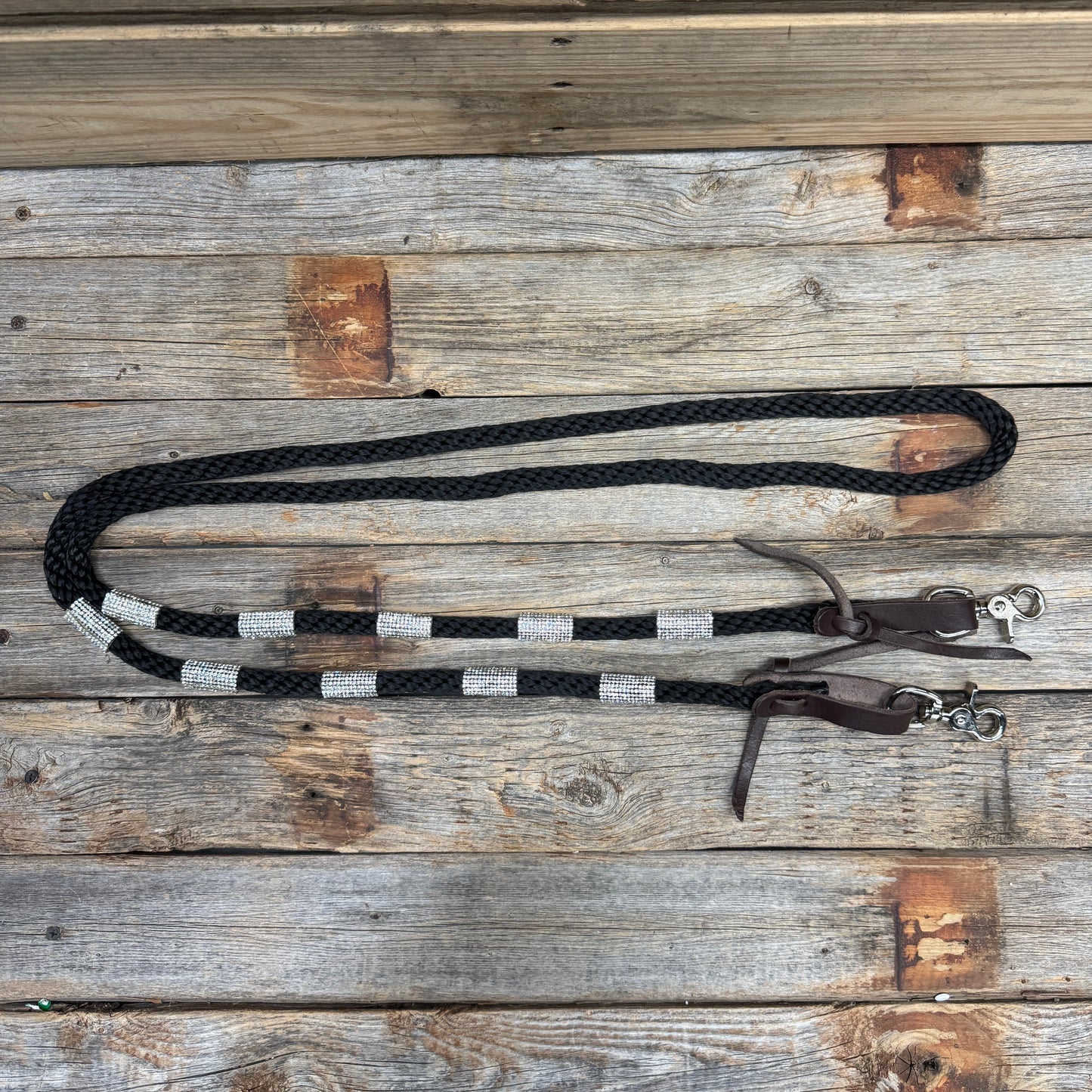Rhinestone Nylon Barrel Racing Reins #AHE100