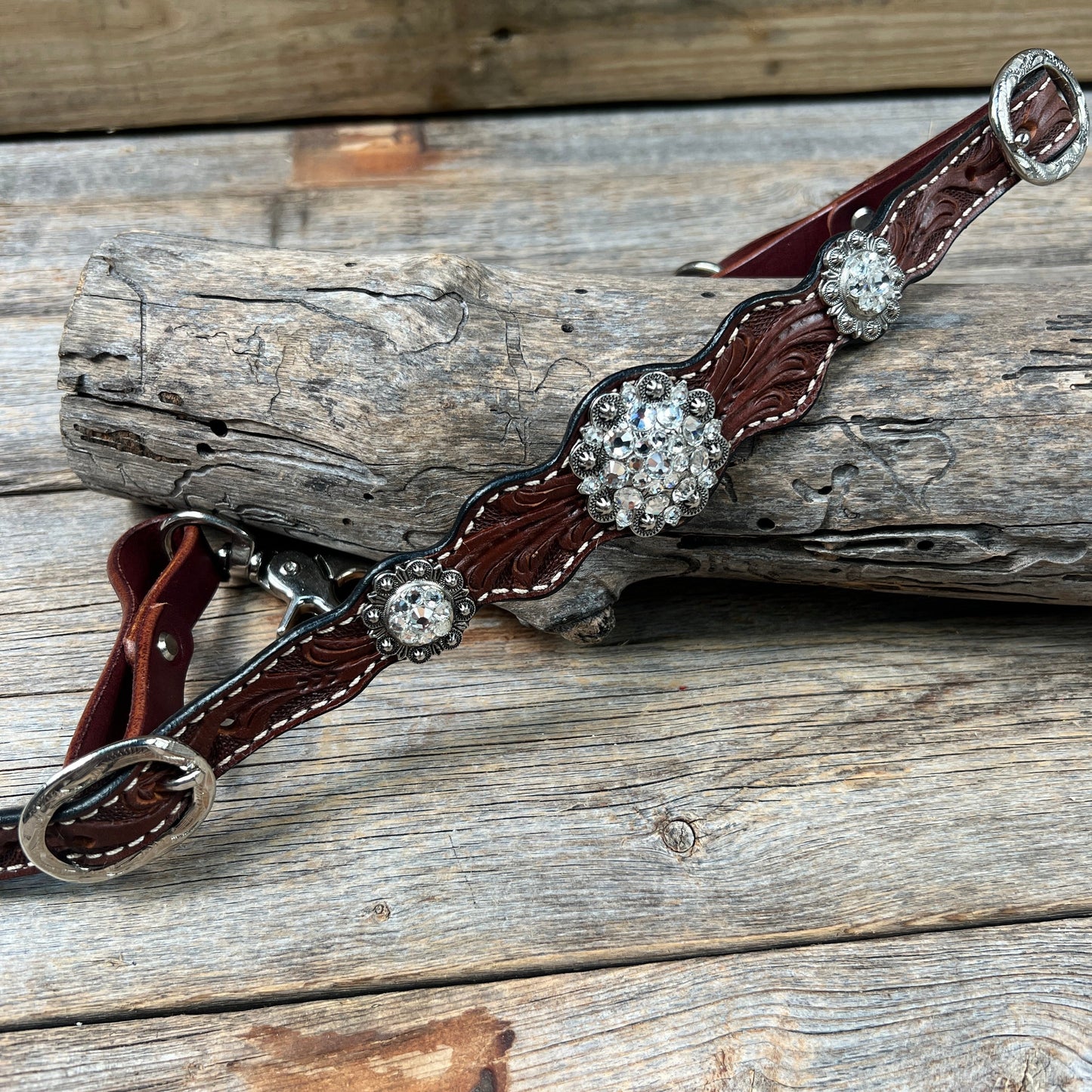 Medium Oil Floral Wither Strap #WS110