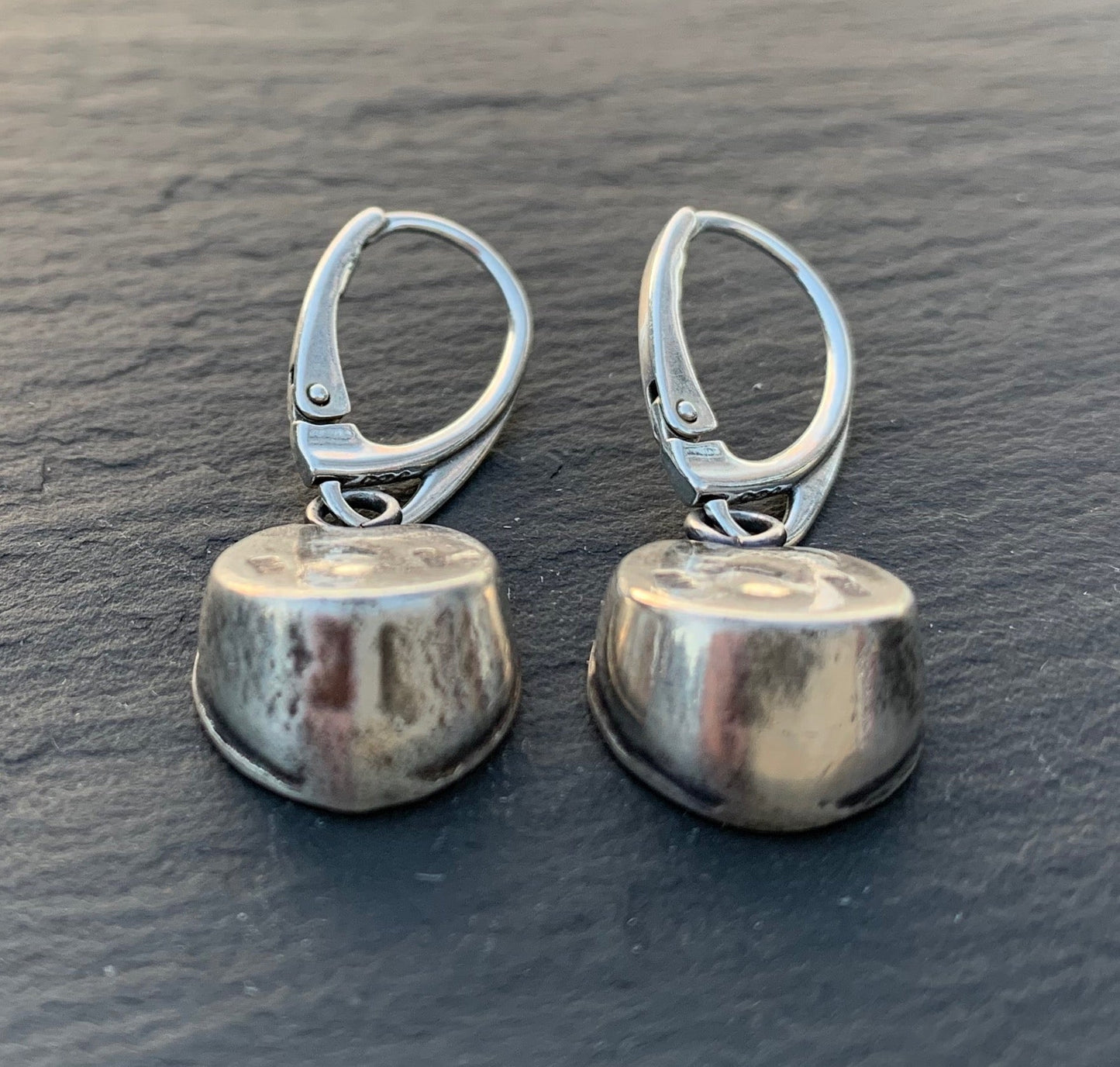 Sterling Hoofprints Leverback Earrings in Horse Size