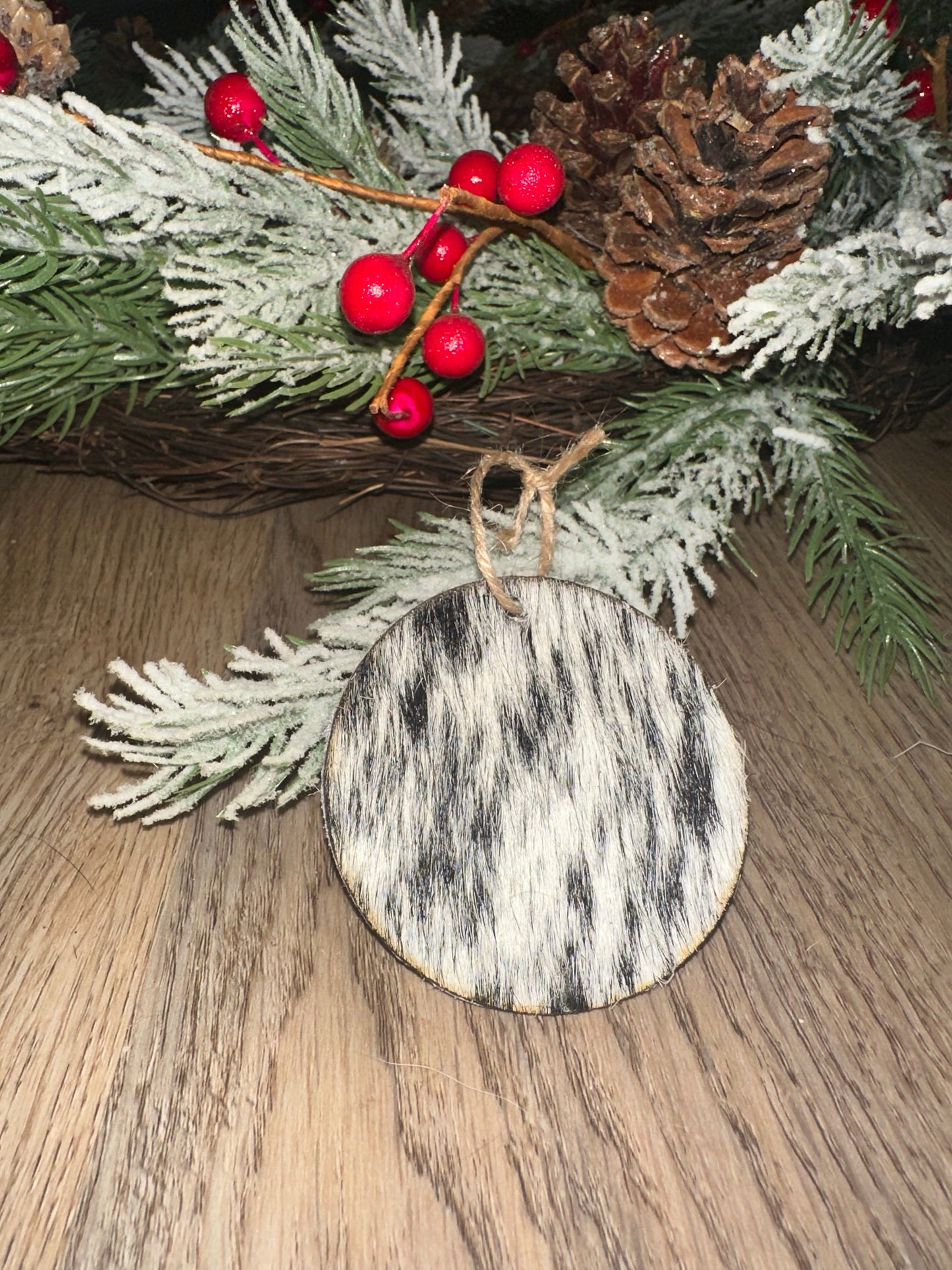 Cowhide Christmas Ornament