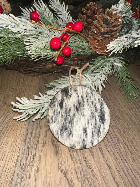Cowhide Christmas Ornament