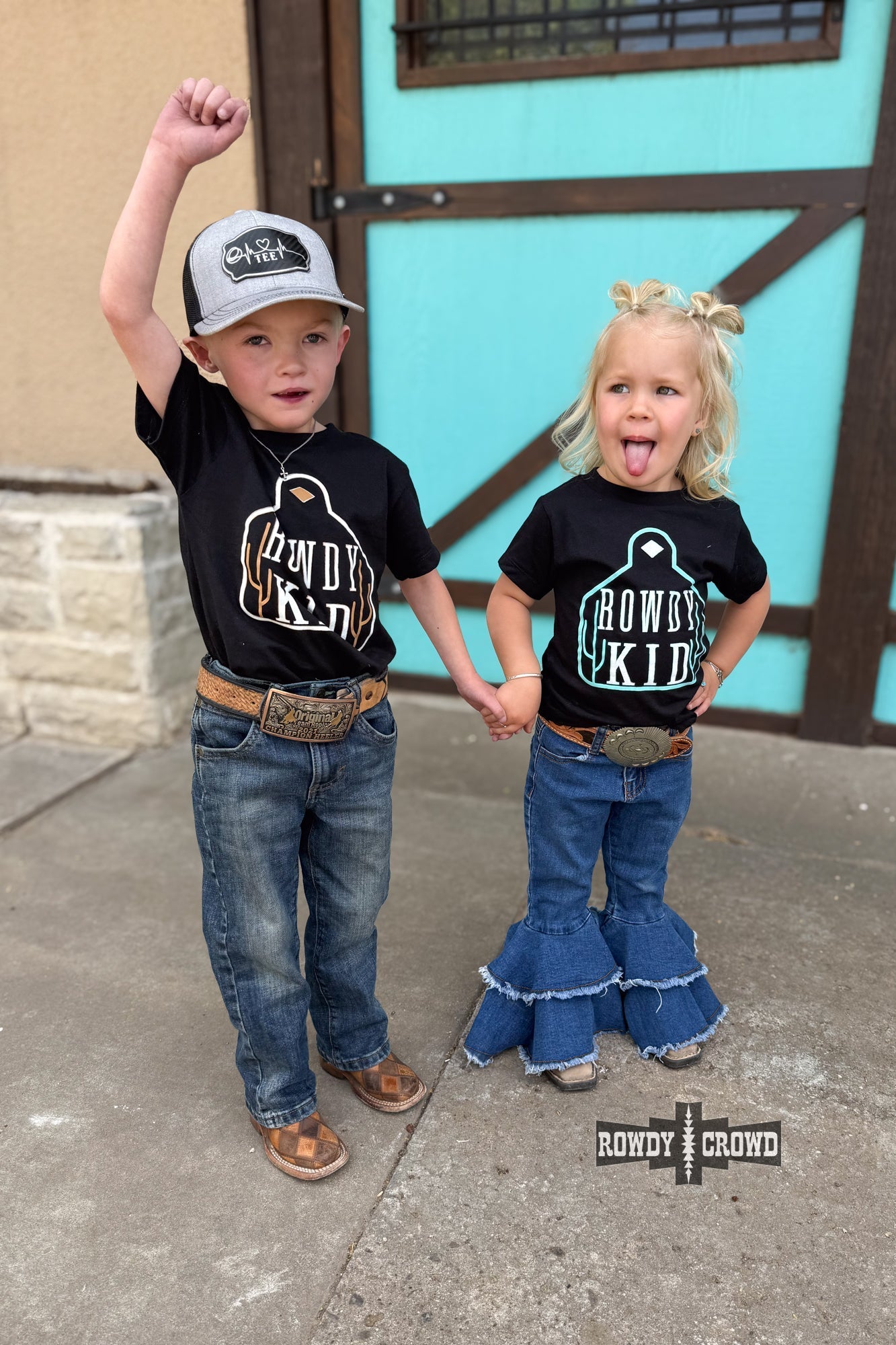 TURQUOISE- Rowdy Kid Tee