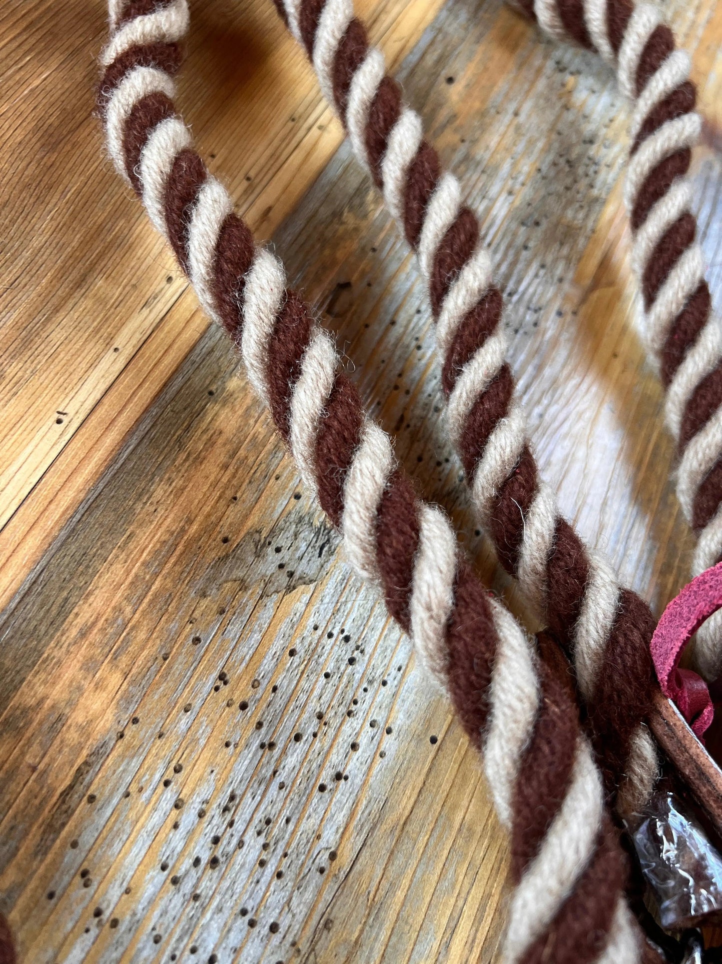 Rustic Mocha Mohair Contest Reins - 8 Ft
