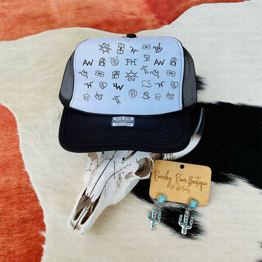 Cattle Brand Western Foam Trucker Hat