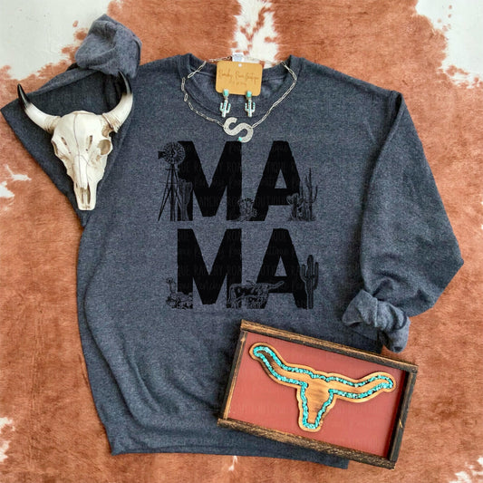 Mama Ranchy Cowboy Western Sweatshirt