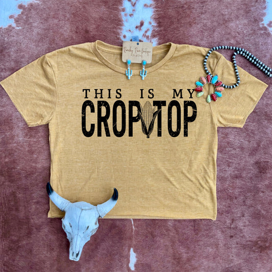 This is My Crop Top Western Cropped Shirt