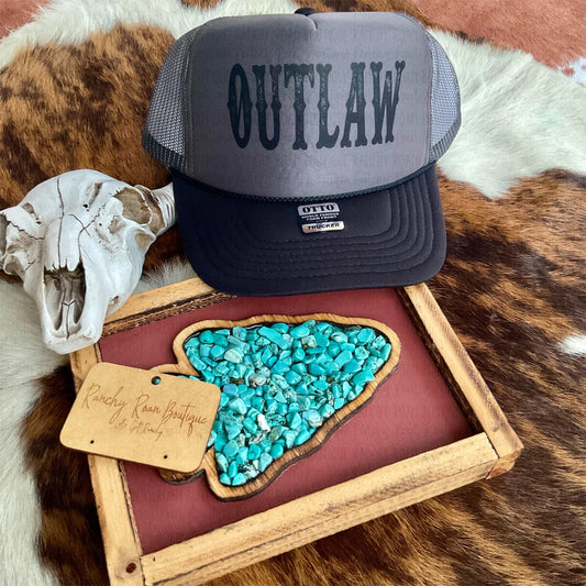 Outlaw Distressed Western Foam Front Trucker Hat