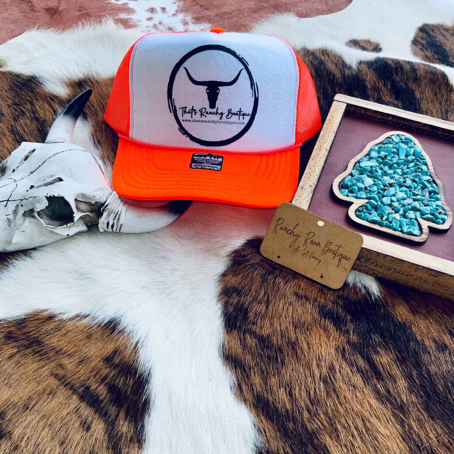Custom Boutique Logo Western Foam Front Trucker Hat