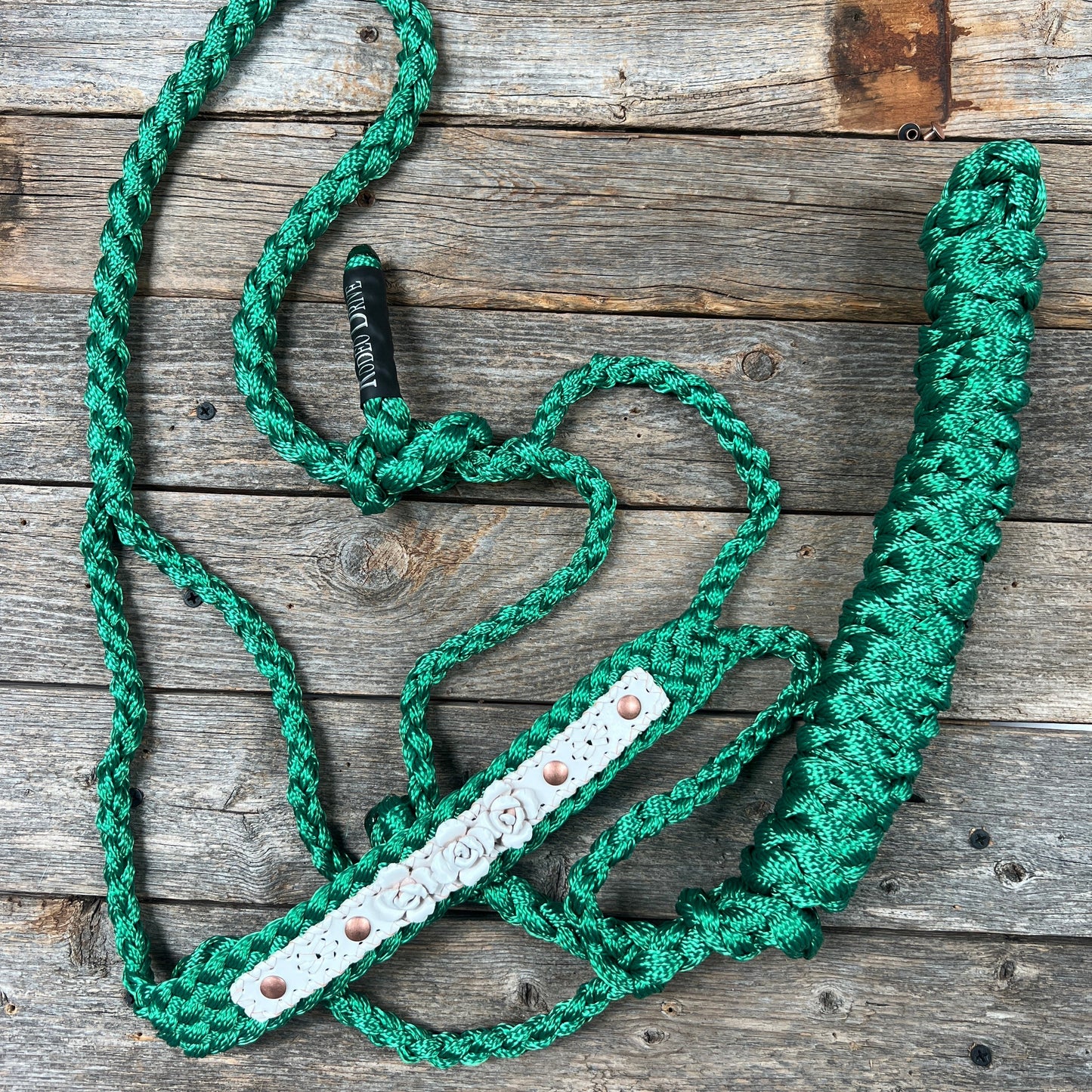 Green Mule Tape Rose Halter