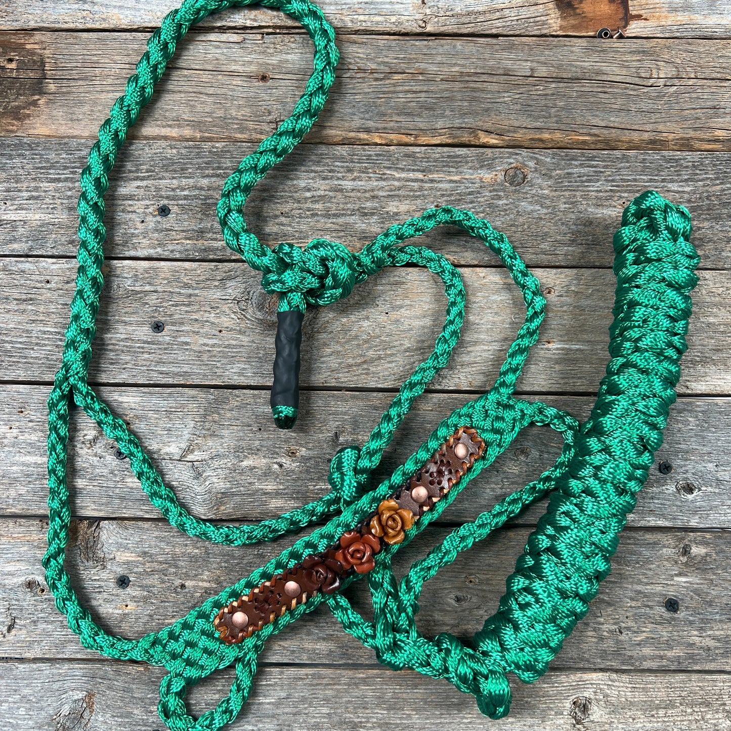 Green Mule Tape Rose Halter