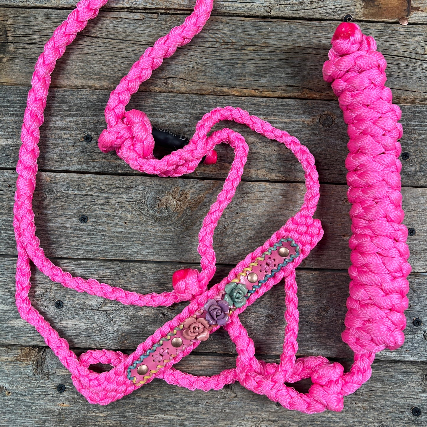 Pink Mule Tape Rose Halter