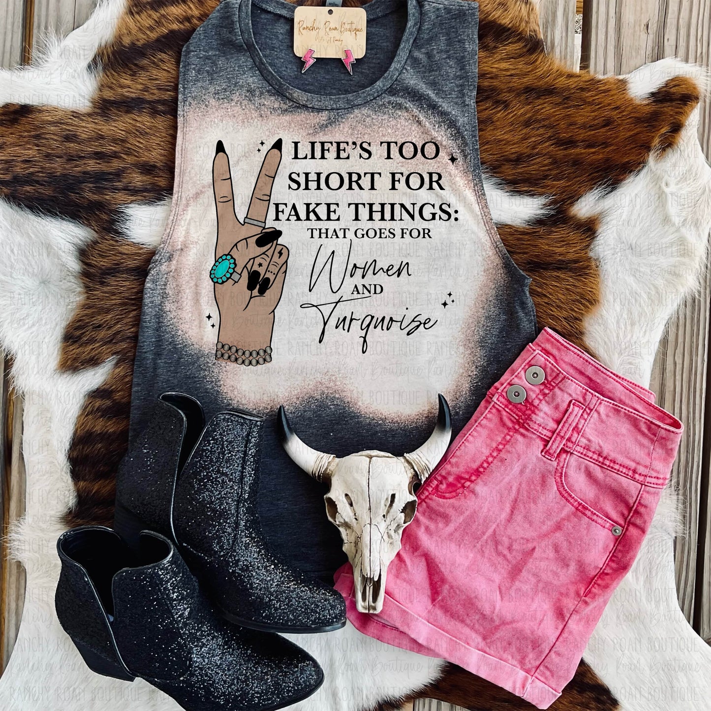 Life’s Too Short Western Festival Muscle Tank