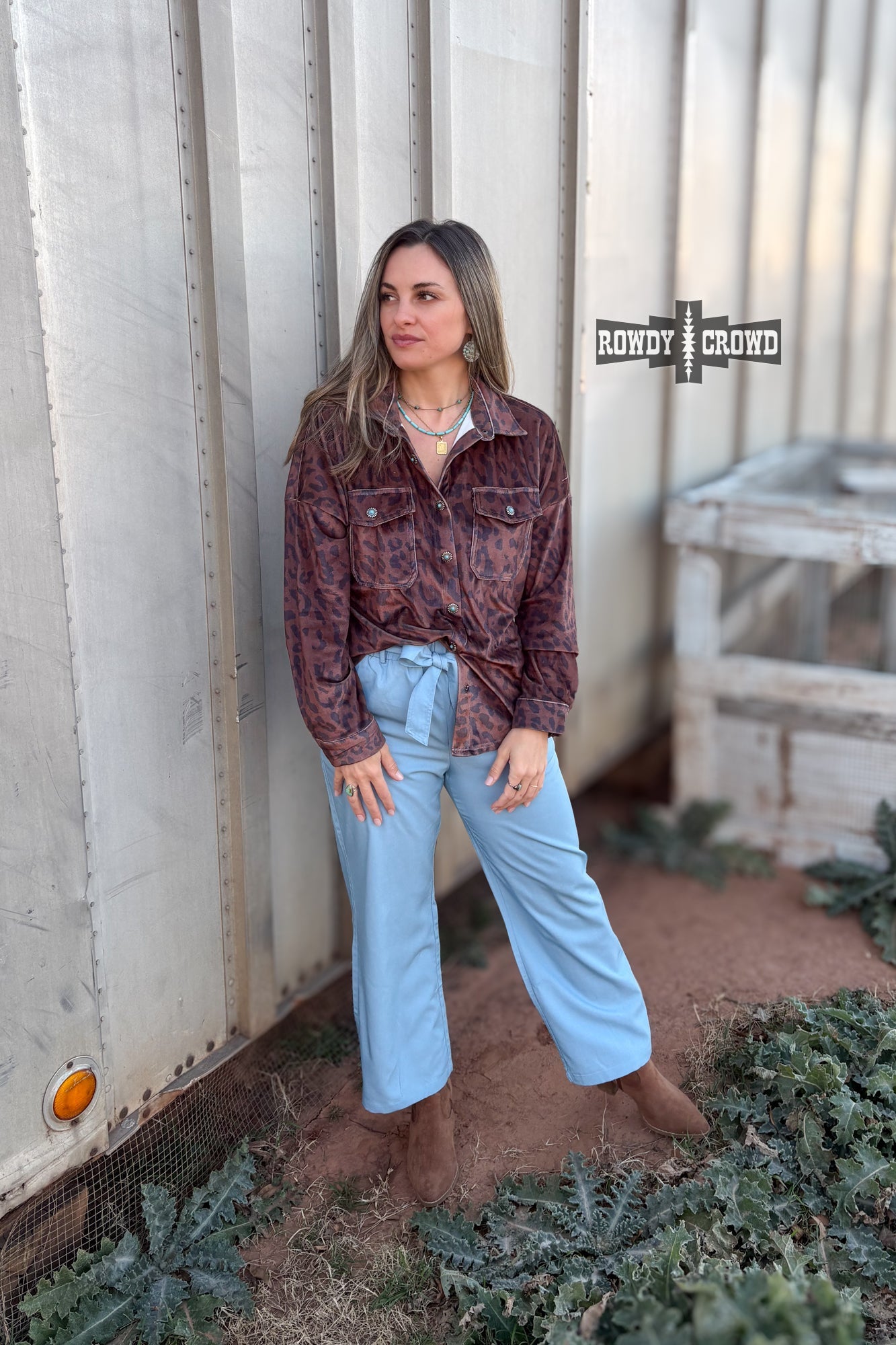 Leopard Lady Button Up