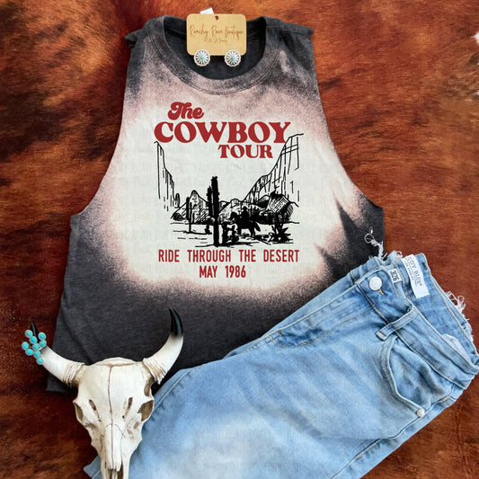 Cowboy Tour Western  Crop Top