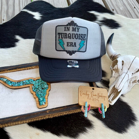 In My Turquoise Era Western Foam Front Trucker Hat