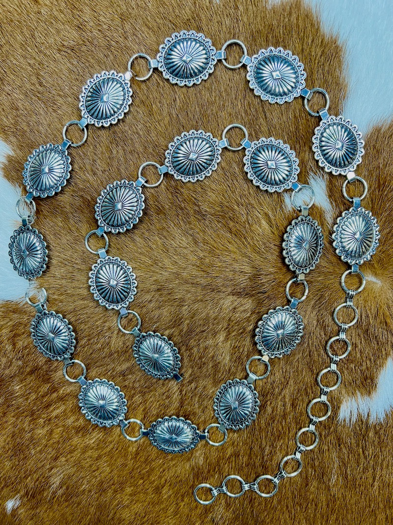 Silver Concho Sm/Med Belt