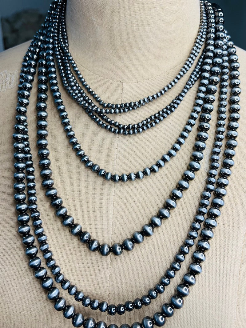 Faux Navajo Pearl 7 Strand Necklace
