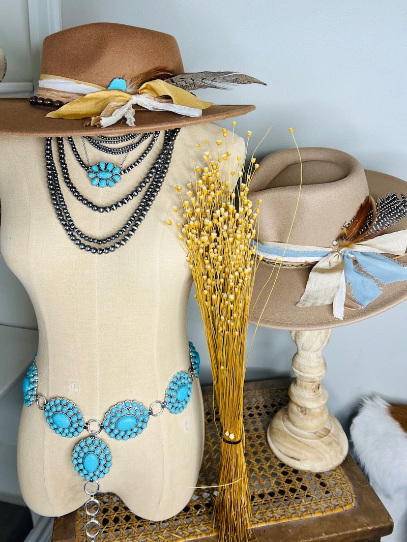 Faux Navajo Pearl 7 Strand Necklace
