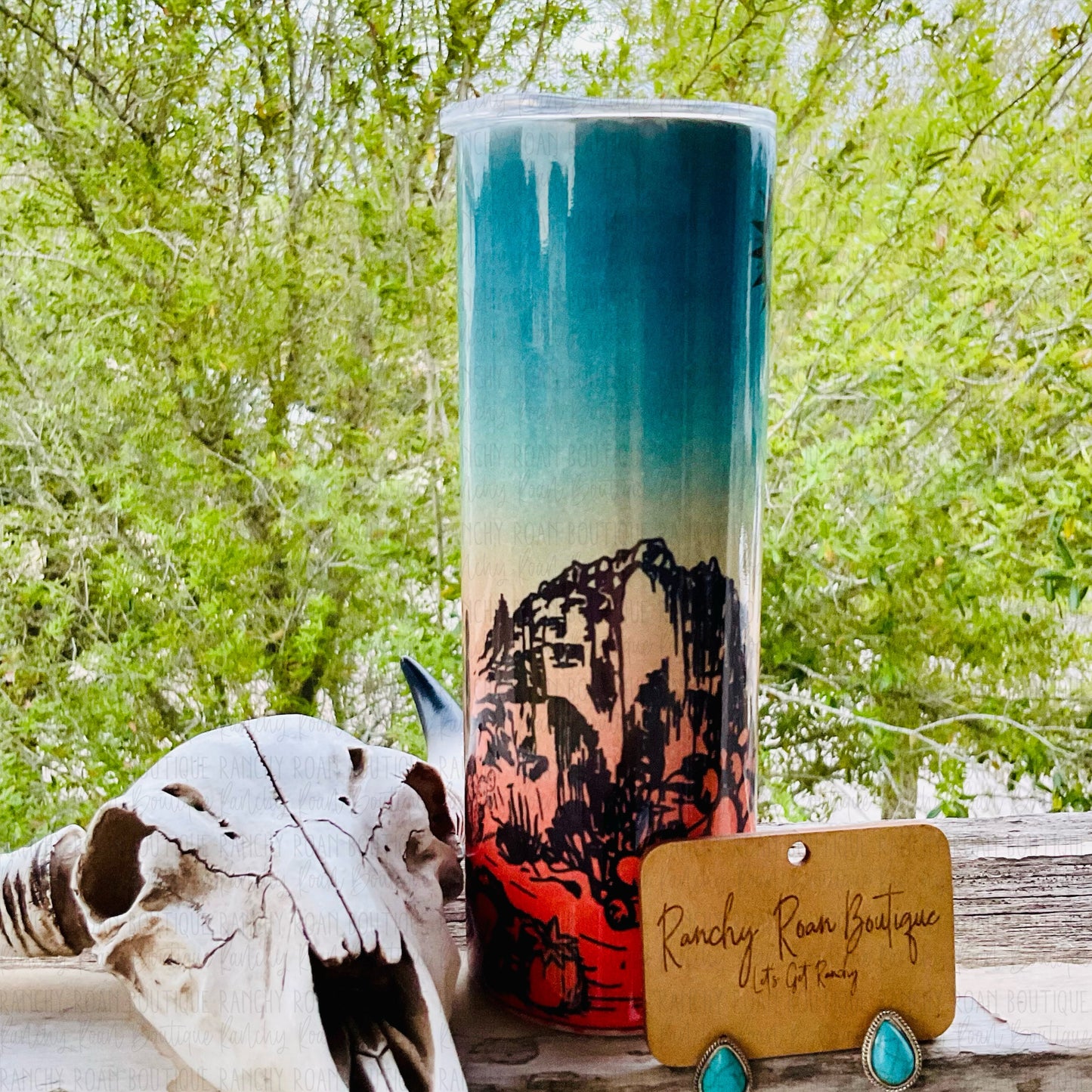 Desert Sunset Boho Western Skinny Tumbler