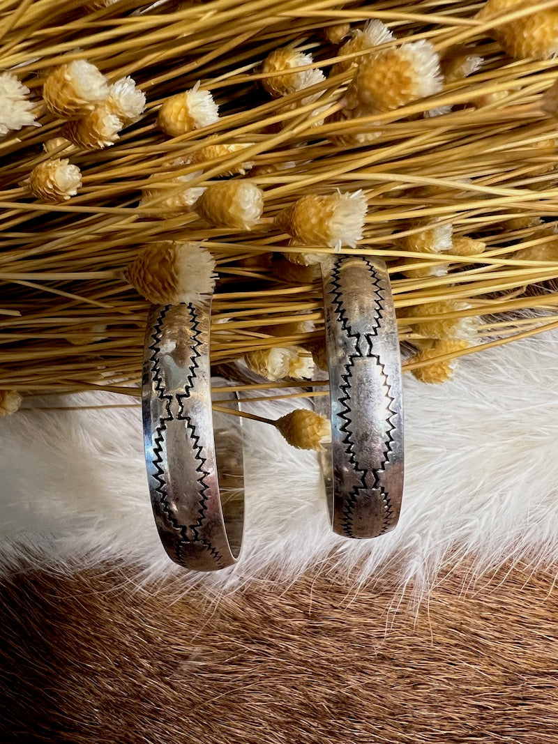 Native Silver Hoops