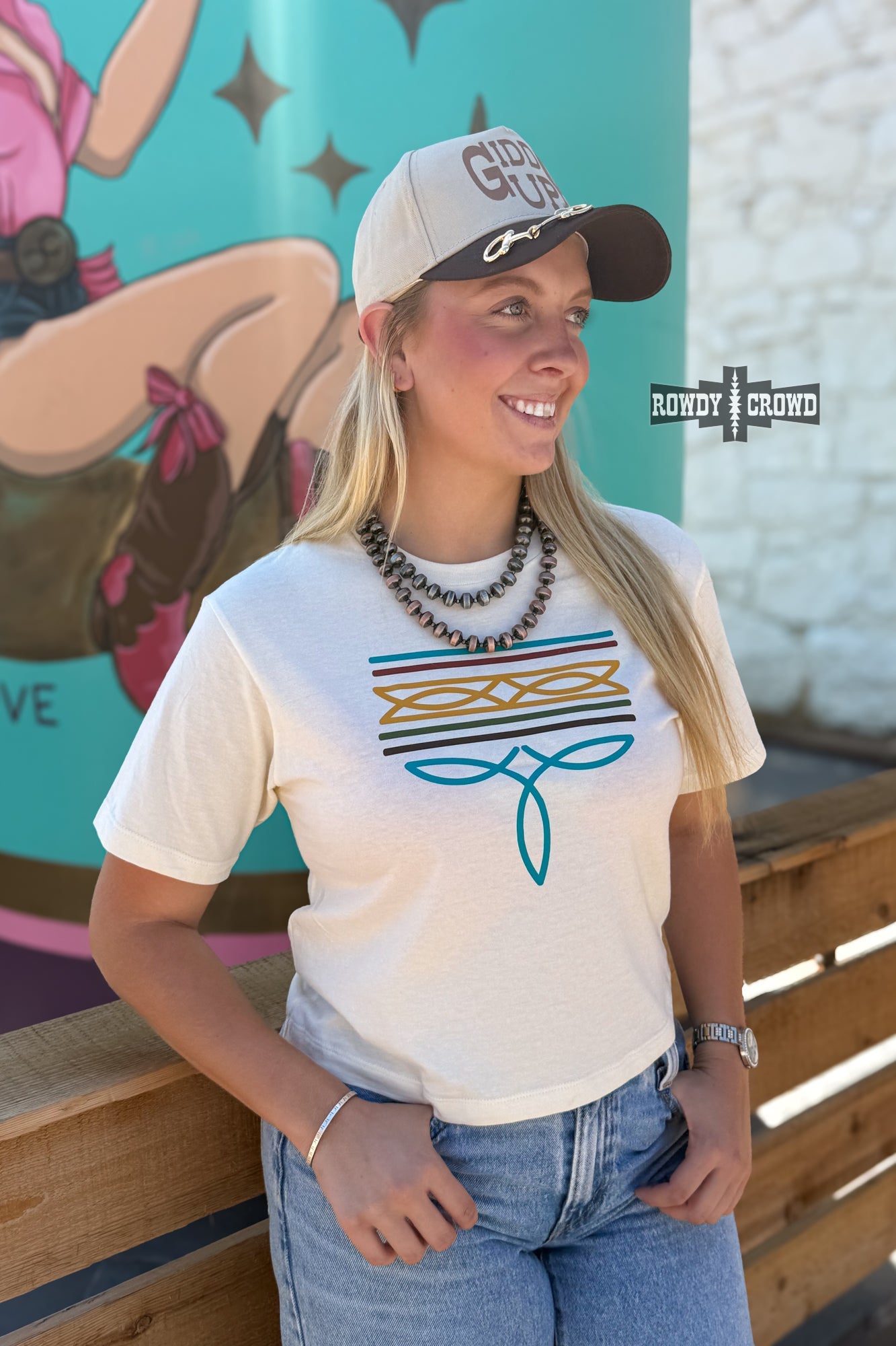 Bonfire Boot Stitch Boxy Tee