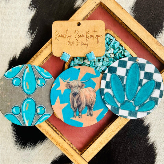 Turquoise Boho Western Car Freshies