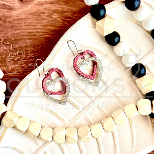 Impossible Heart Interlocking Earrings | Valentine's Day Earrings | Heart Earrings | Love | Customizable